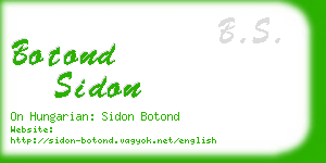 botond sidon business card